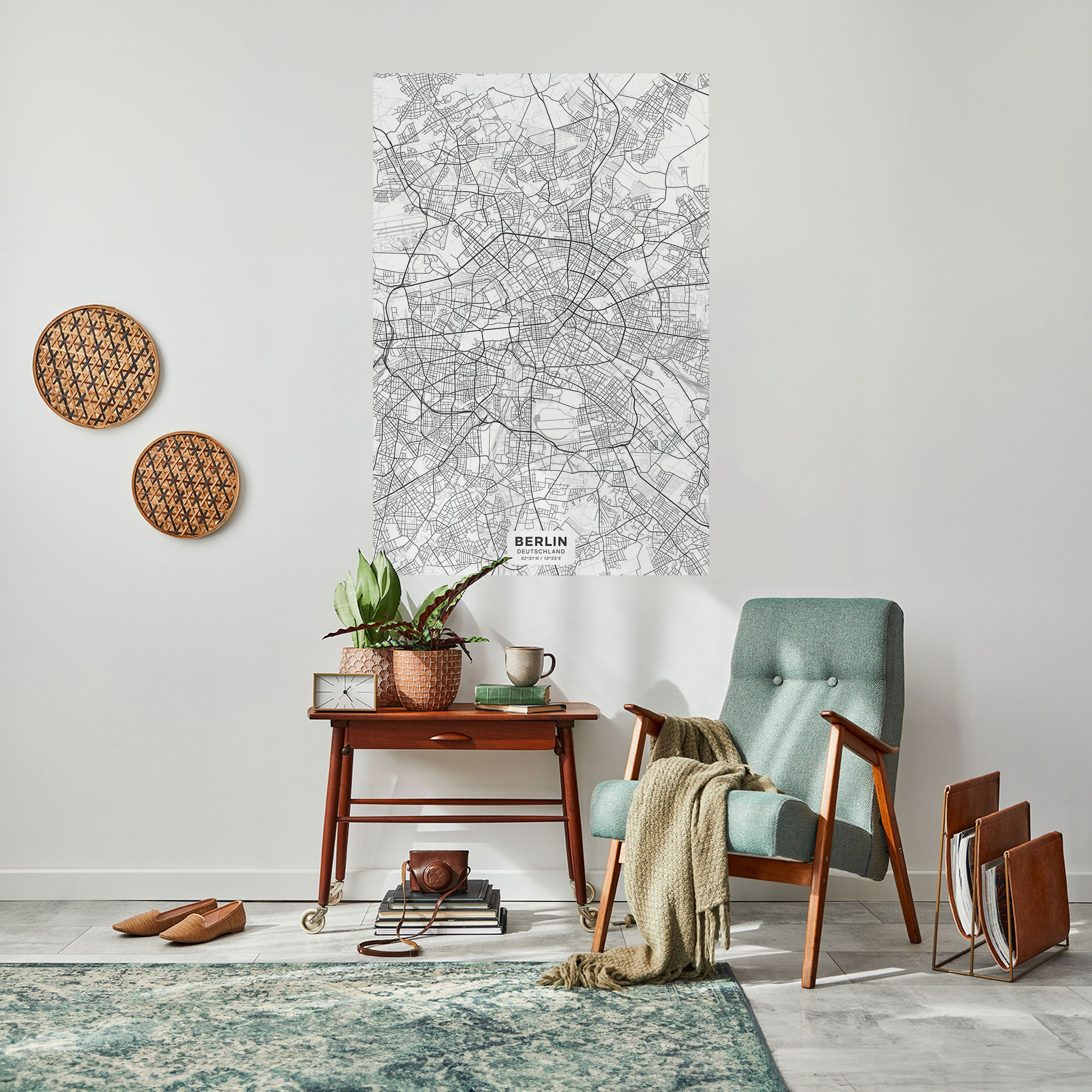 BERLIN PLAN Poster Vertical Autocolante