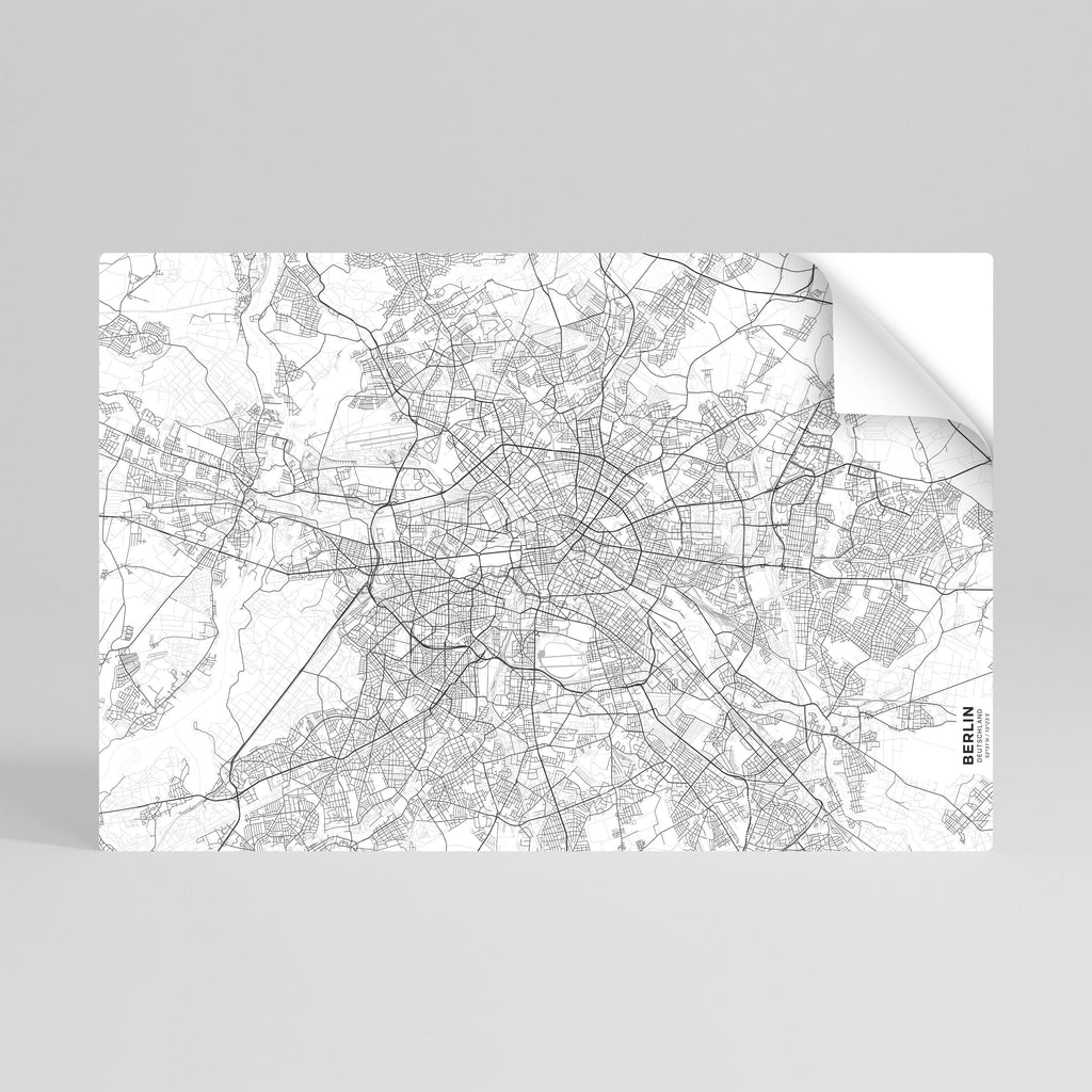 BERLIN PLAN Peel and Stick Horizontal Poster