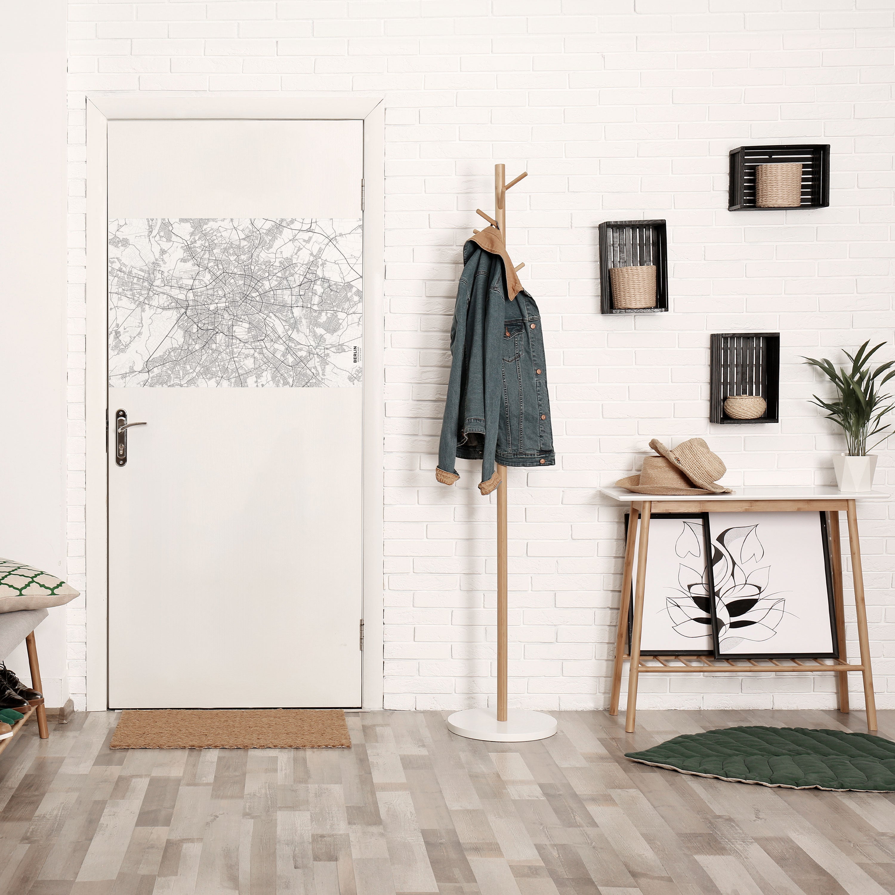 BERLIN PLAN Peel and Stick Horizontal Poster