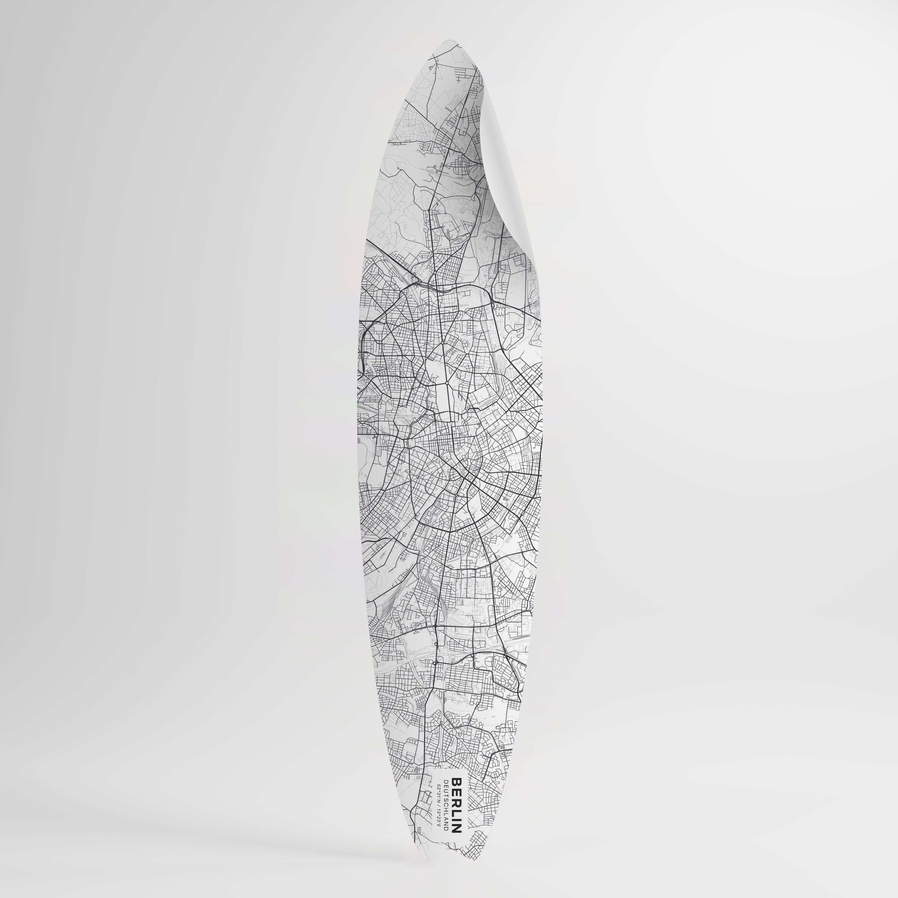 BERLIN PLAN Peel and Stick Surfboard Sticker