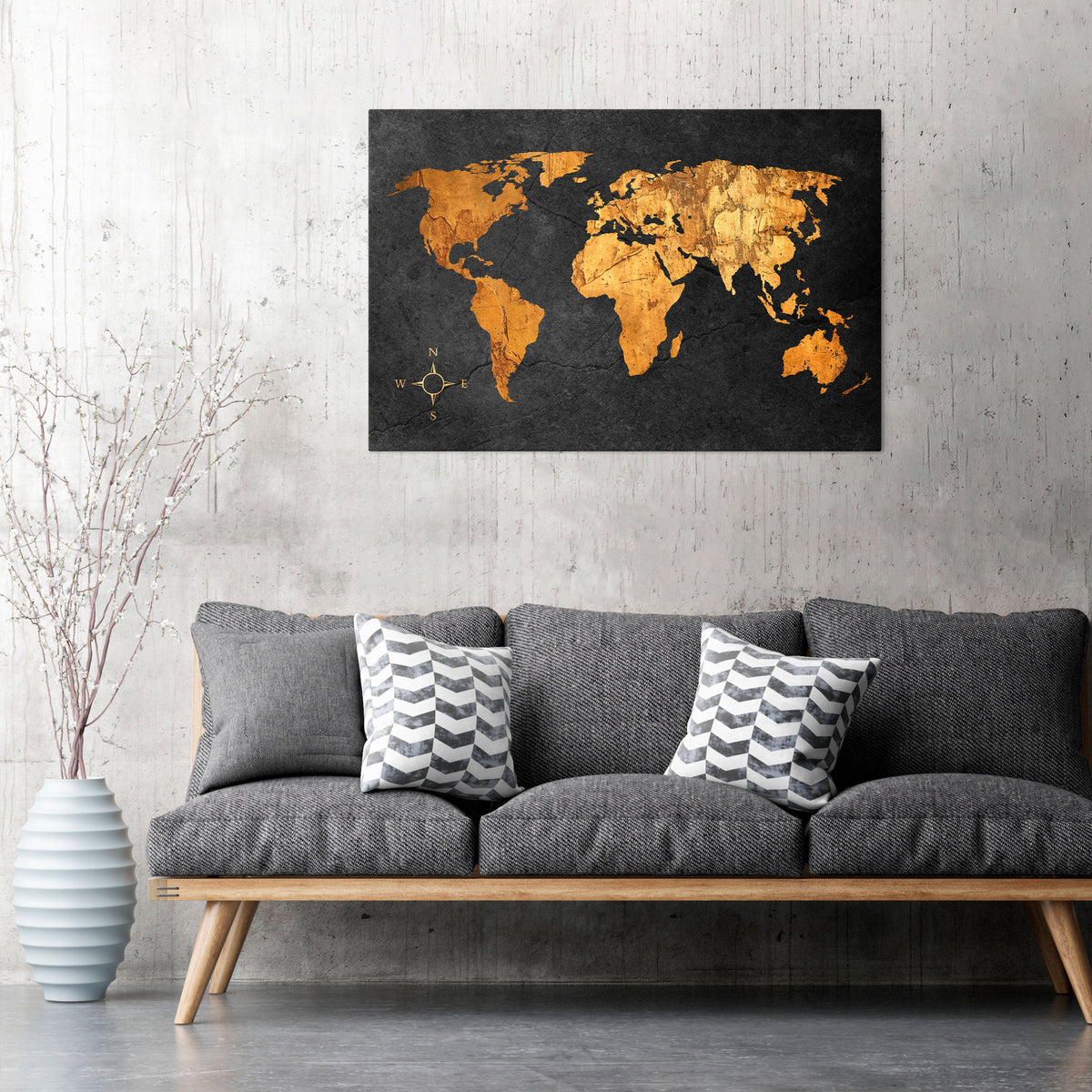 GOLDEN GLOBE ILLUSION Horizontal Canvas Print