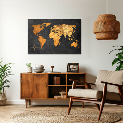 GOLDEN GLOBE ILLUSION Horizontal Canvas Print
