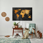 GOLDEN GLOBE ILLUSION Peel and Stick Horizontal Poster