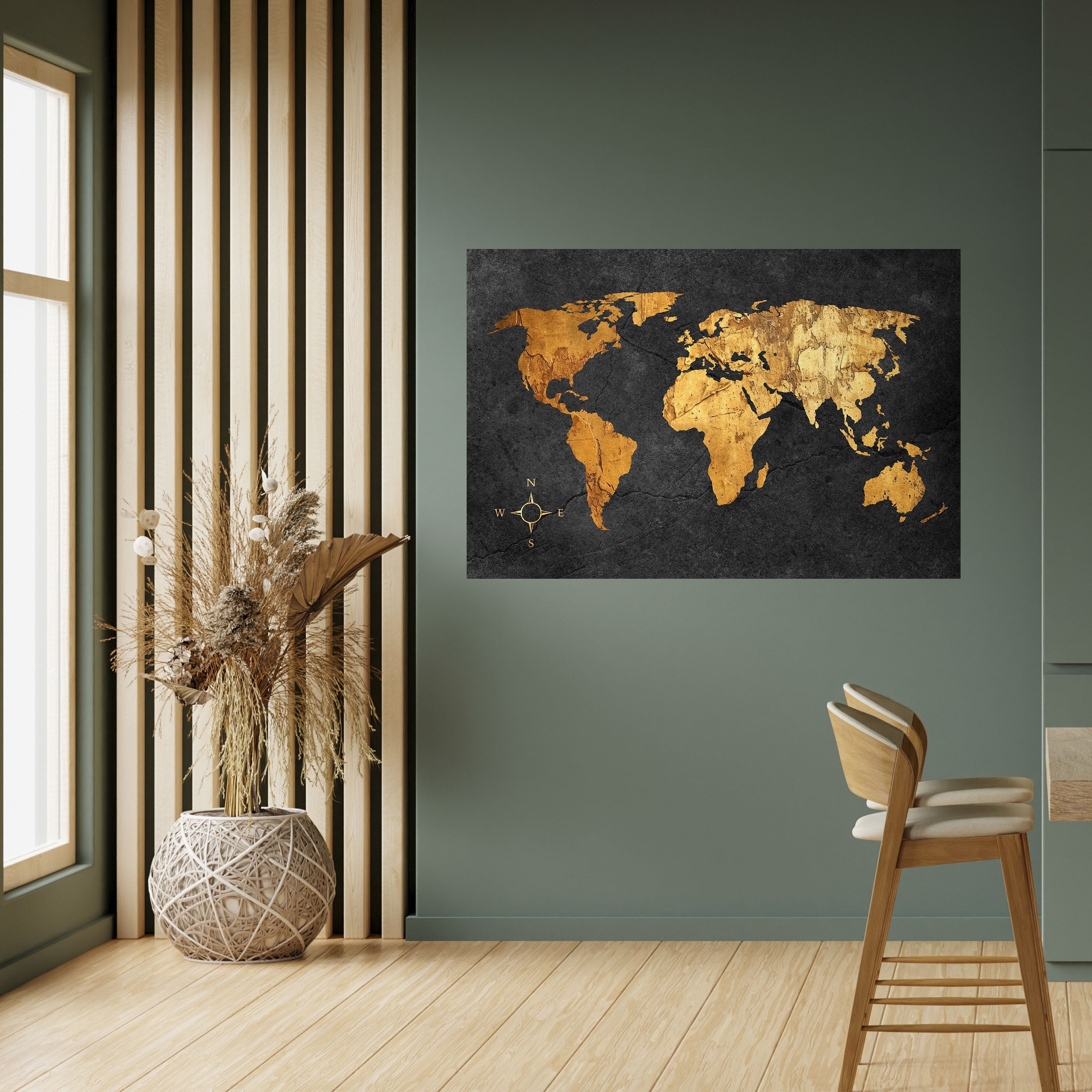 GOLDEN GLOBE ILLUSION Peel and Stick Horizontal Poster