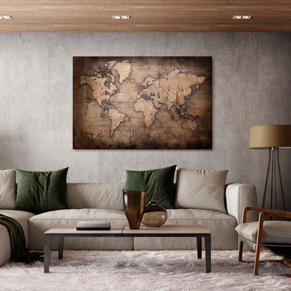 VINTAGE WORLD CHRONICLE Horizontal Canvas Print