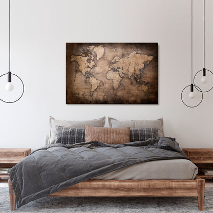 VINTAGE WORLD CHRONICLE Horizontal Canvas Print