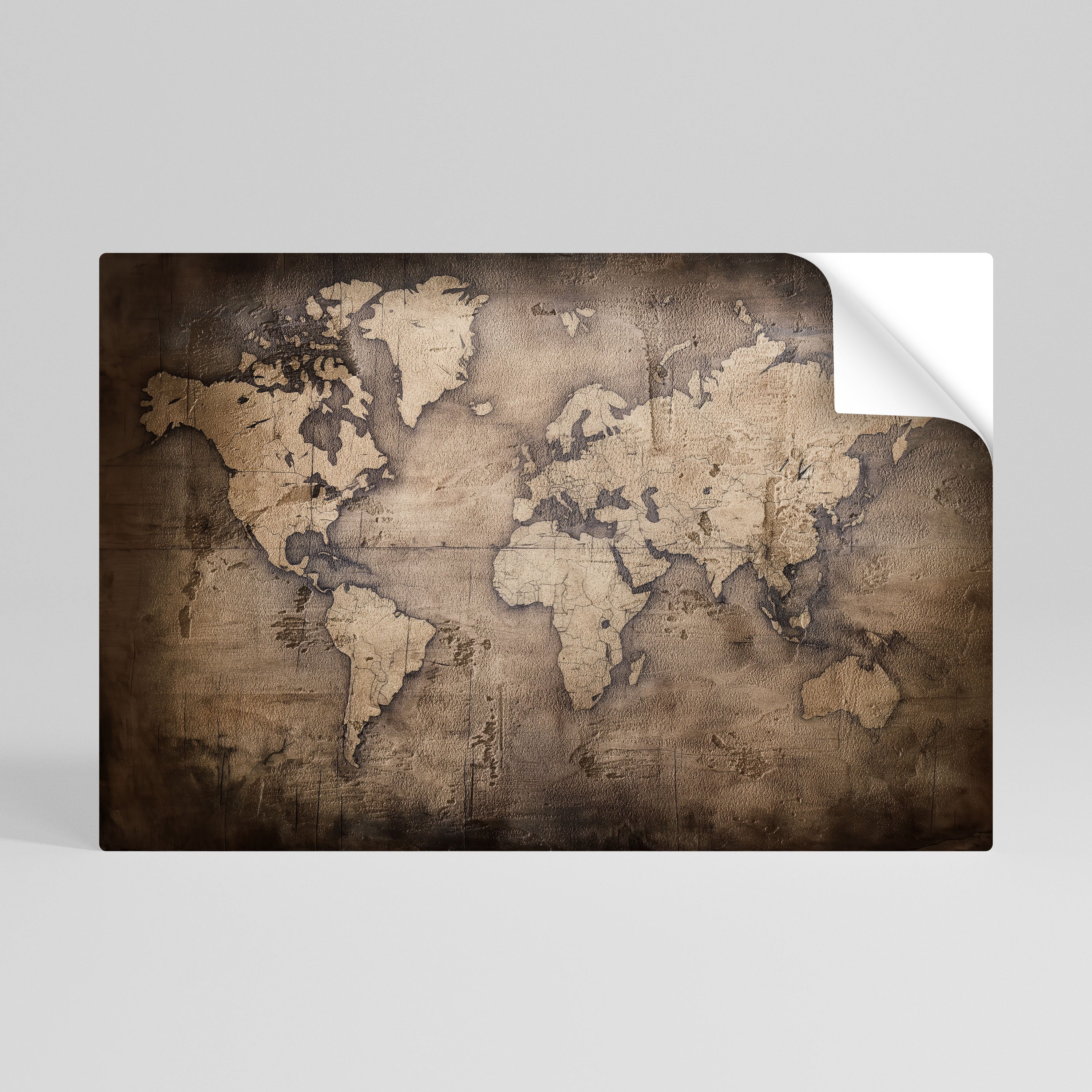 VINTAGE WORLD CHRONICLE Póster Autocolante Horizontal