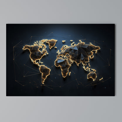 POLYGONAL PLANET Horizontal Canvas Print