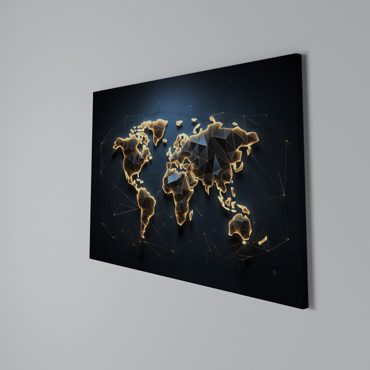 POLYGONAL PLANET Horizontal Canvas Print