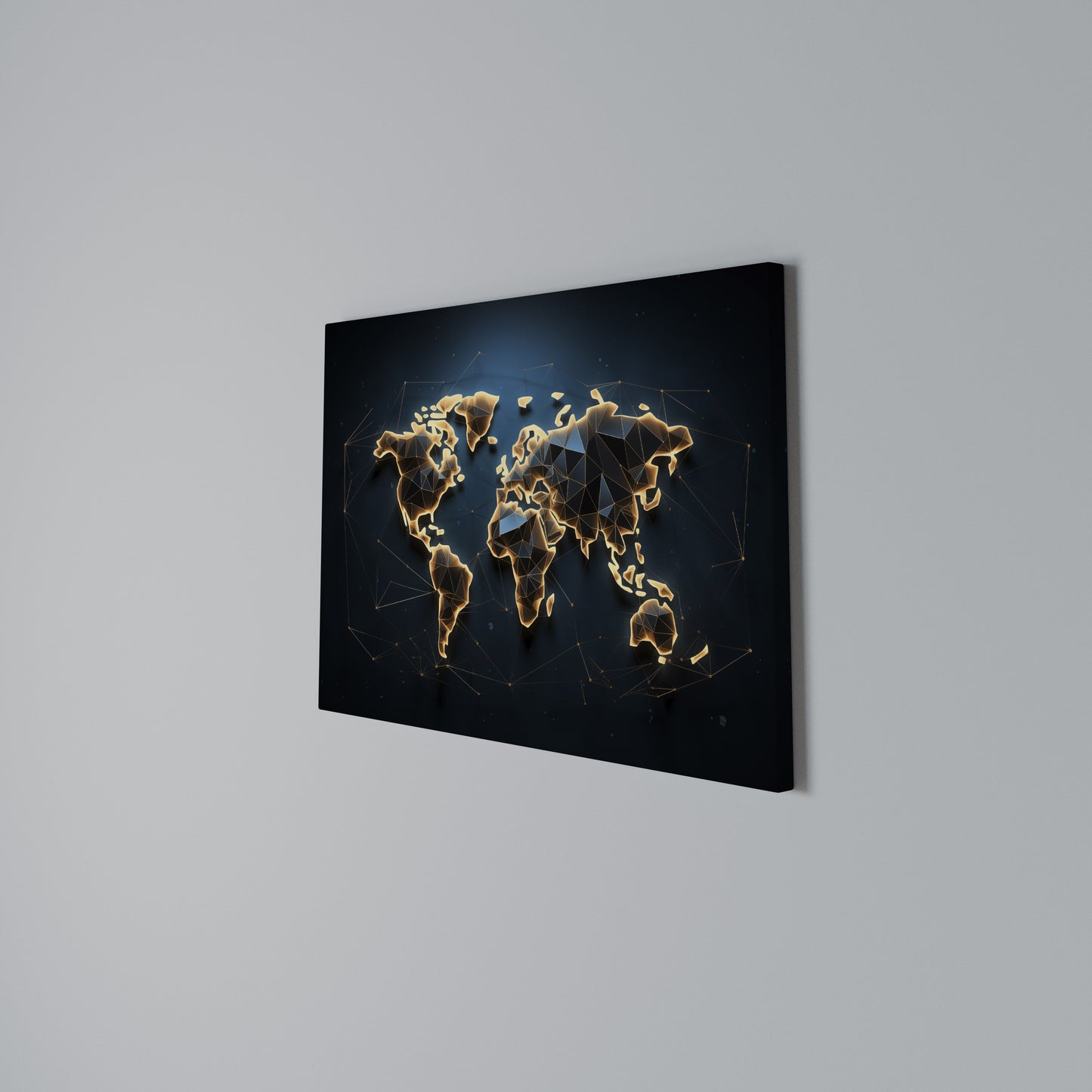 POLYGONAL PLANET Horizontal Canvas Print