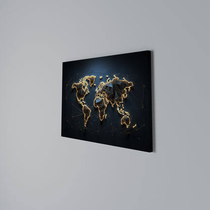 POLYGONAL PLANET Horizontal Canvas Print