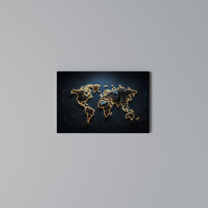 POLYGONAL PLANET Horizontal Canvas Print