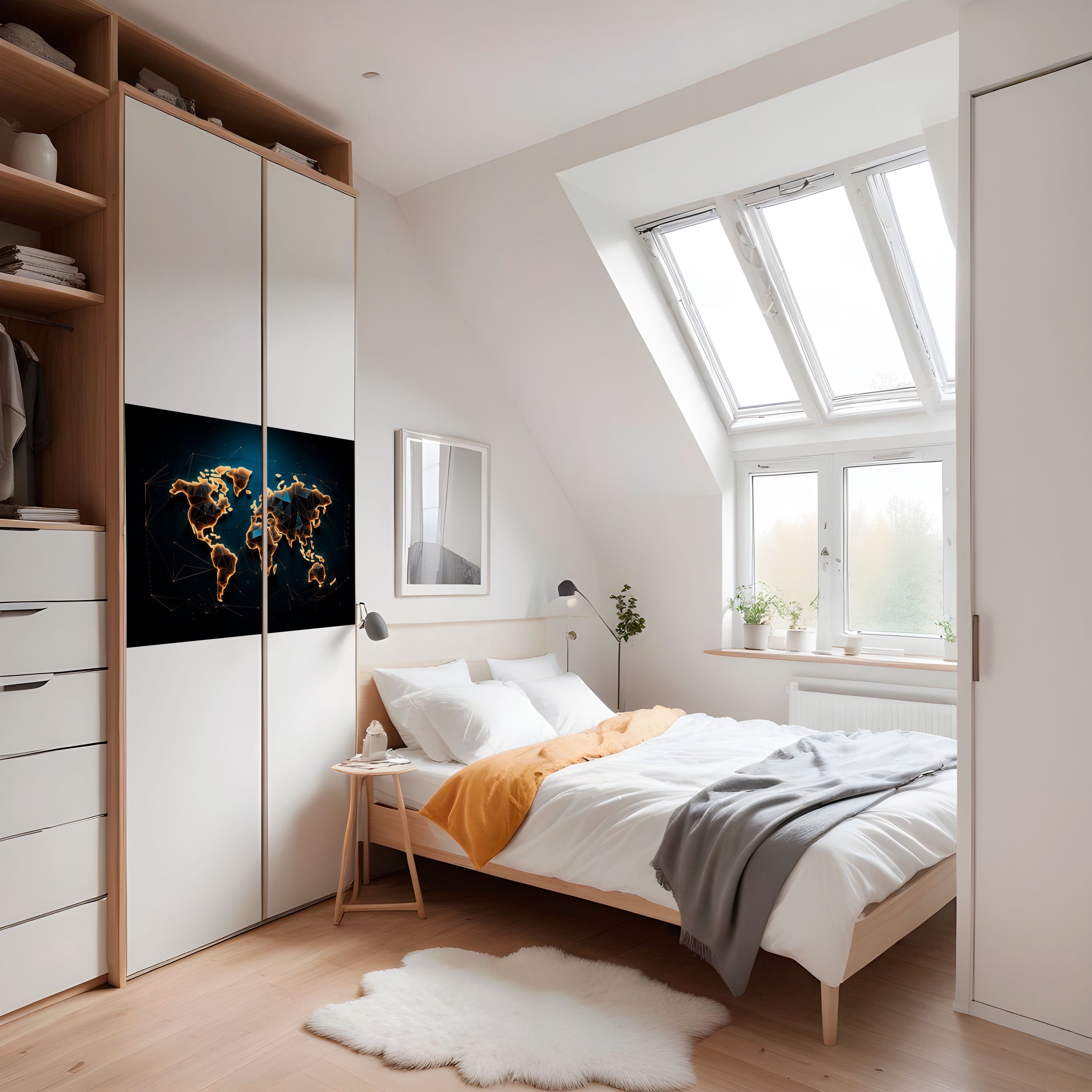 POLYGONAL PLANET Peel and Stick Horizontal Poster