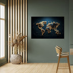 POLYGONAL PLANET Peel and Stick Horizontal Poster