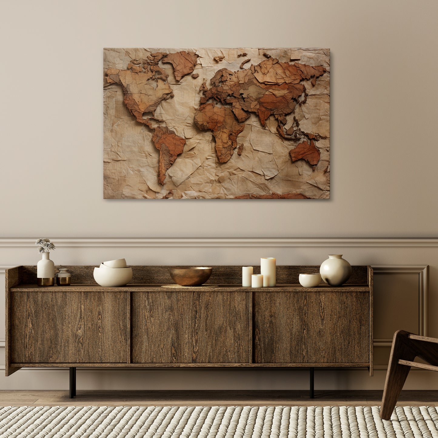 PAPERY PLANET LANDSCAPE Horizontal Canvas Print