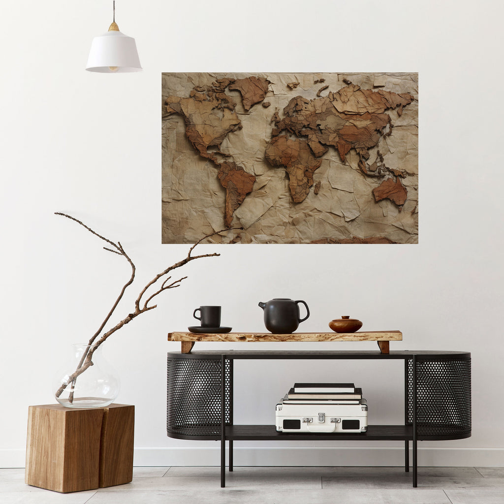 PAPERY PLANET LANDSCAPE Peel and Stick Horizontal Poster