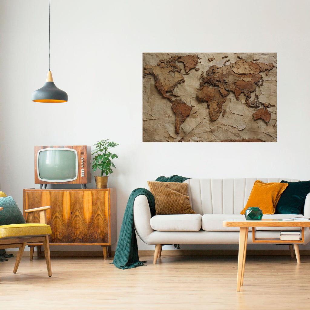 PAPERY PLANET LANDSCAPE Peel and Stick Horizontal Poster