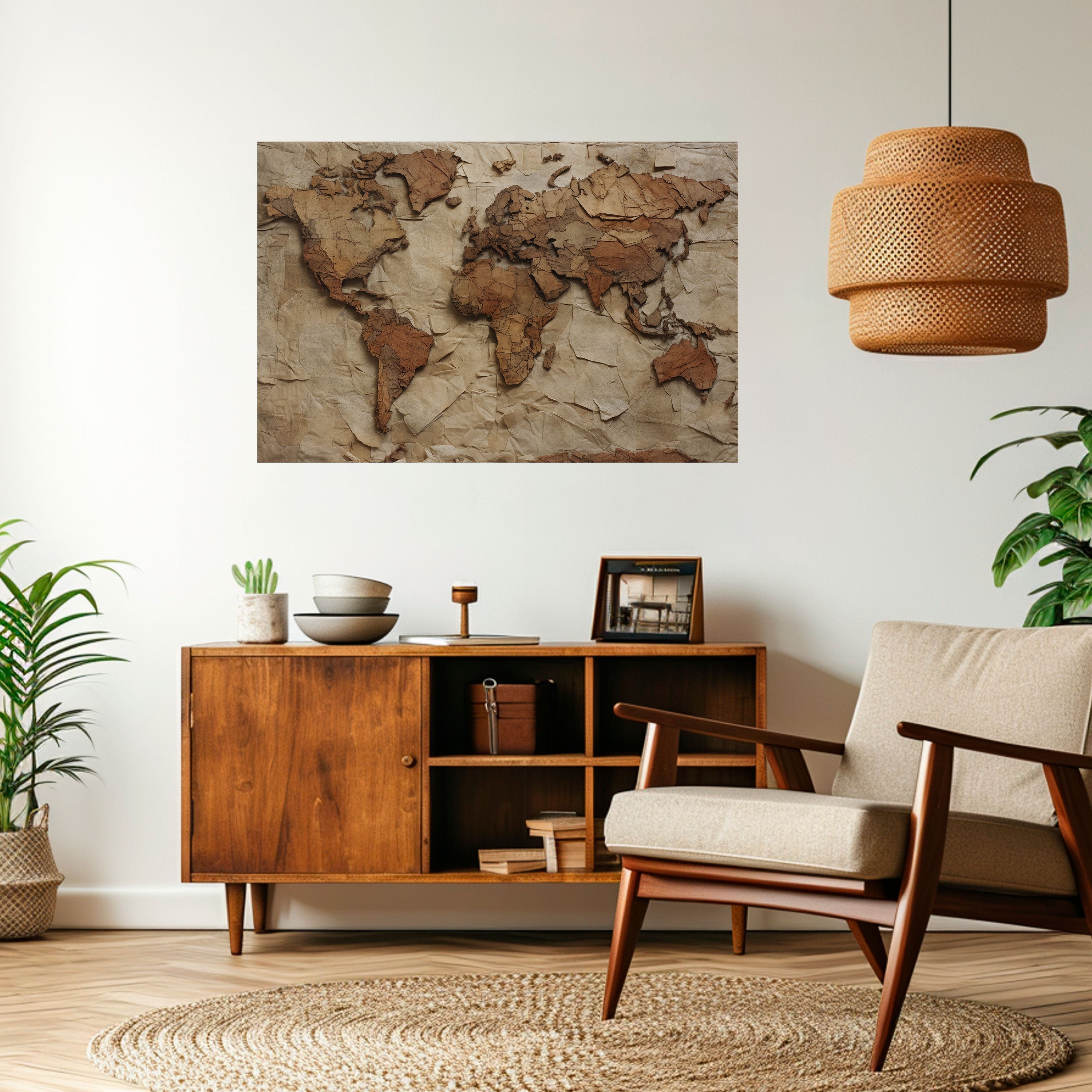 PAPERY PLANET LANDSCAPE Peel and Stick Horizontal Poster