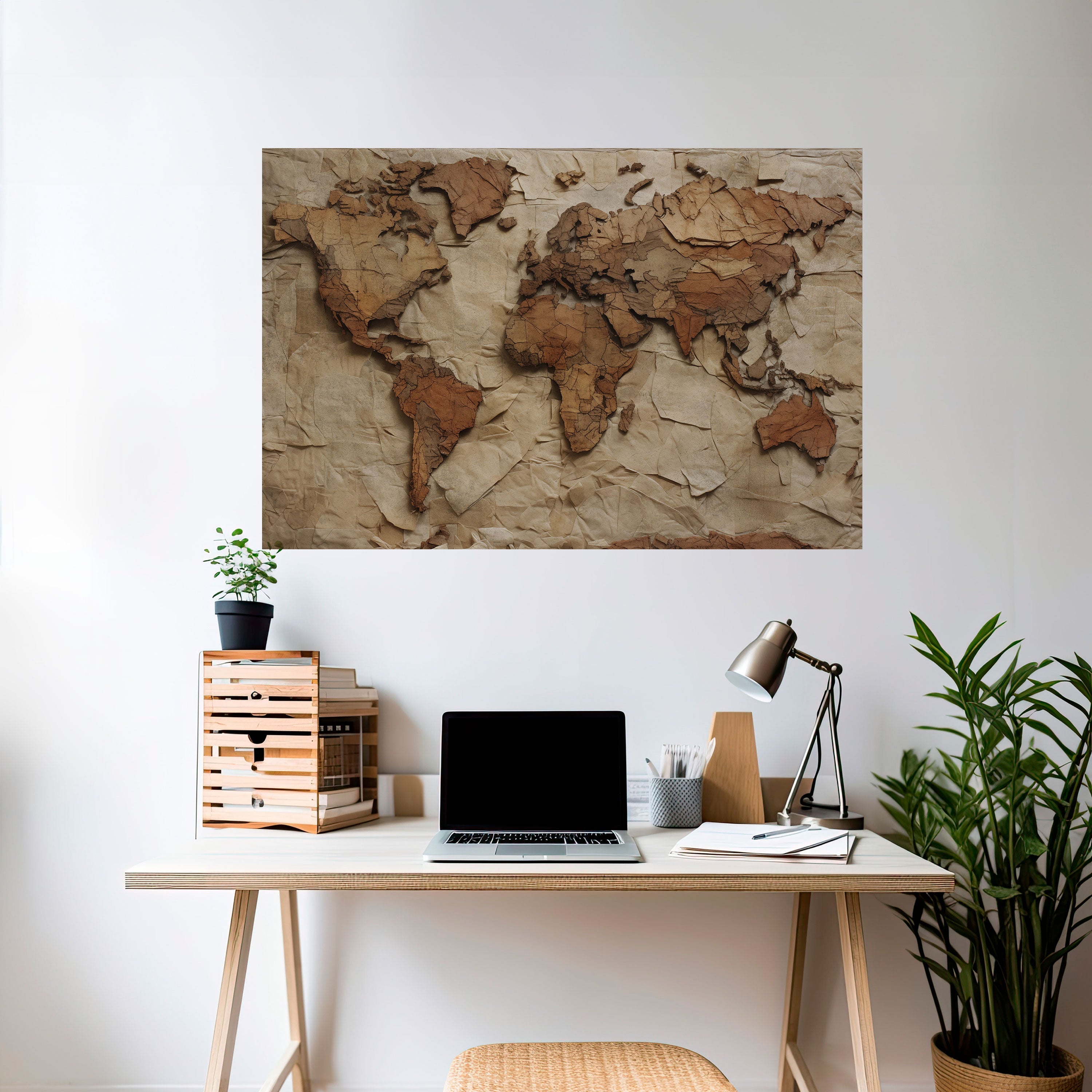 PAPERY PLANET LANDSCAPE Peel and Stick Horizontal Poster