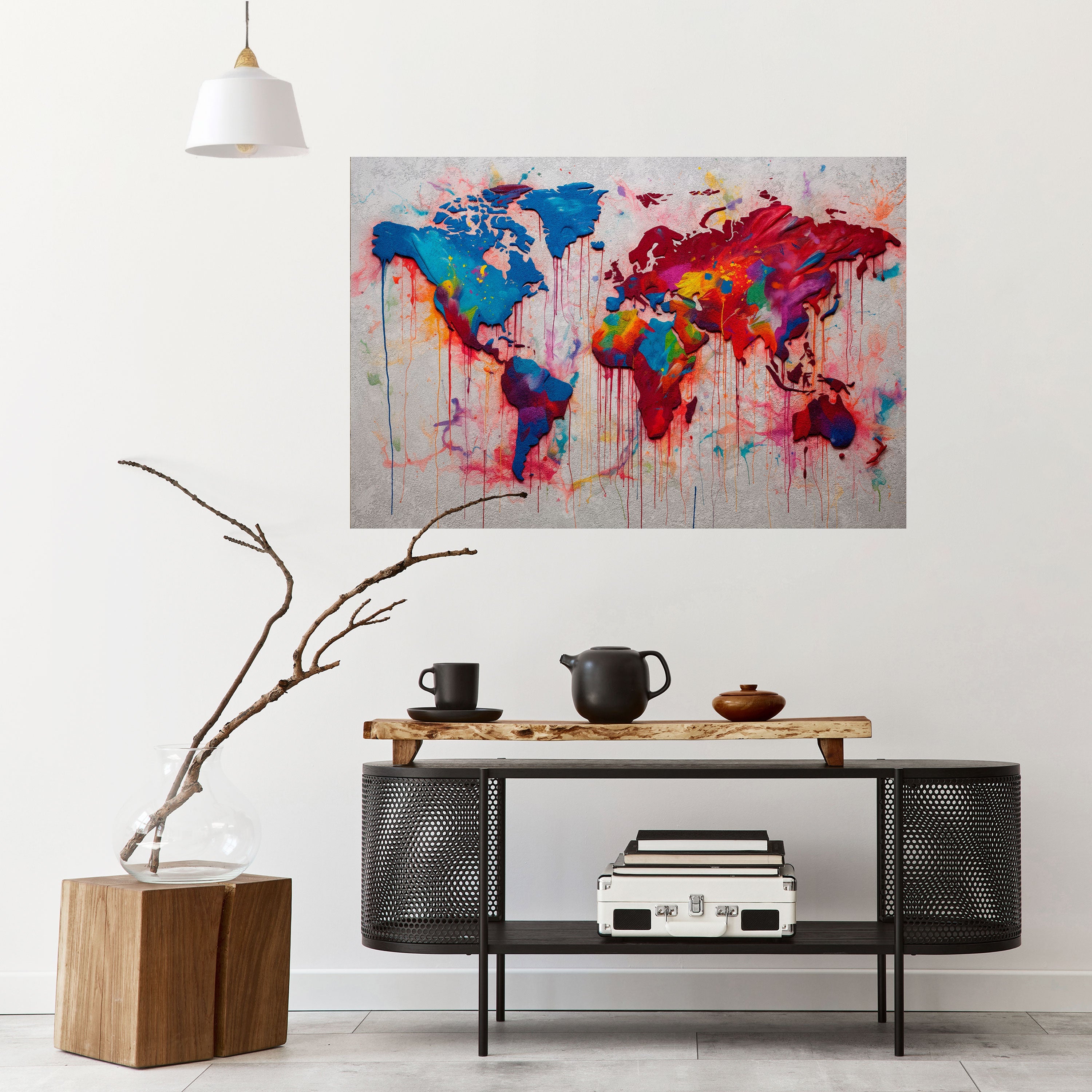 ARTISTIC ATLAS Peel and Stick Horizontal Poster
