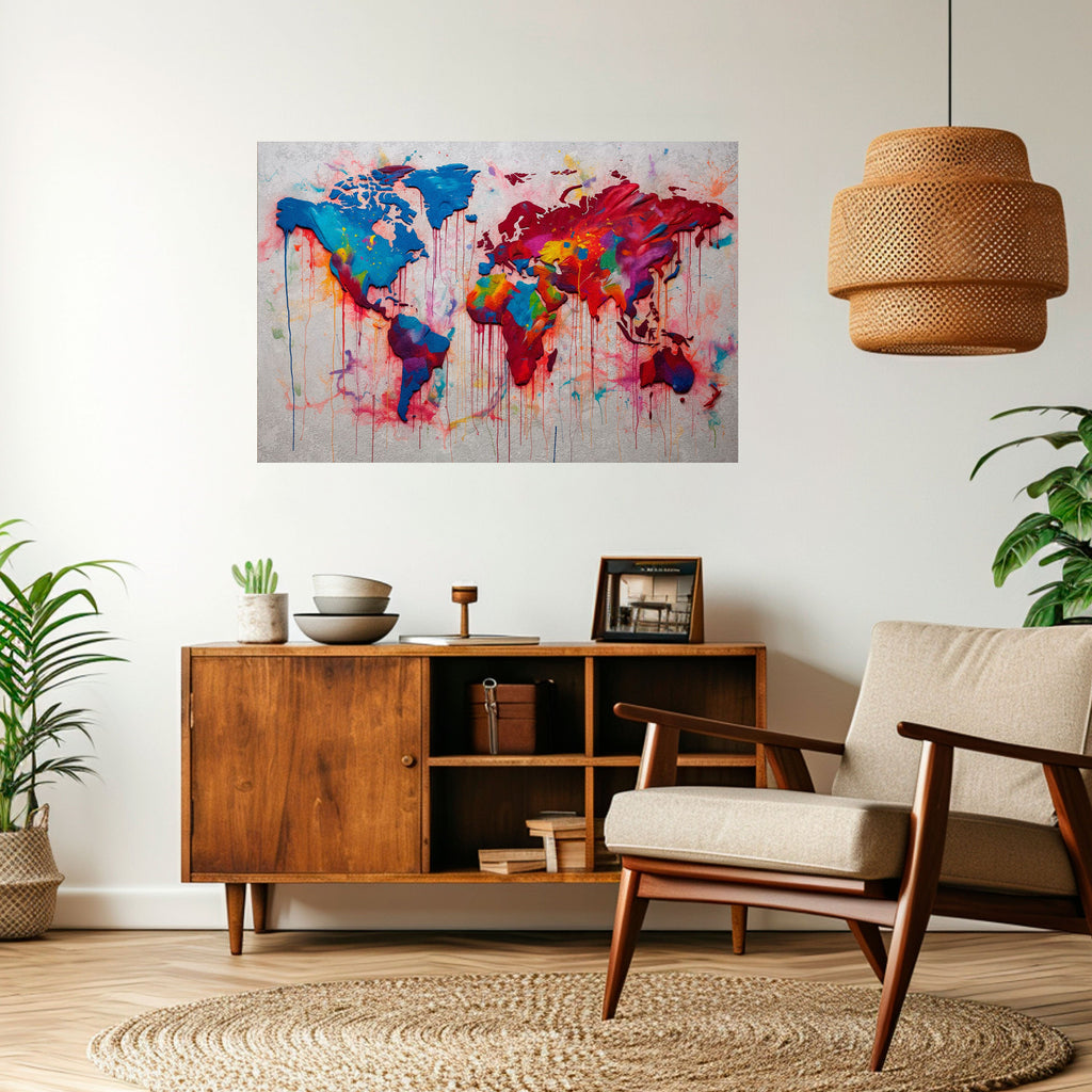 ARTISTIC ATLAS Peel and Stick Horizontal Poster