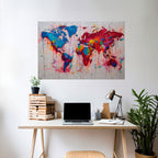 ARTISTIC ATLAS Peel and Stick Horizontal Poster