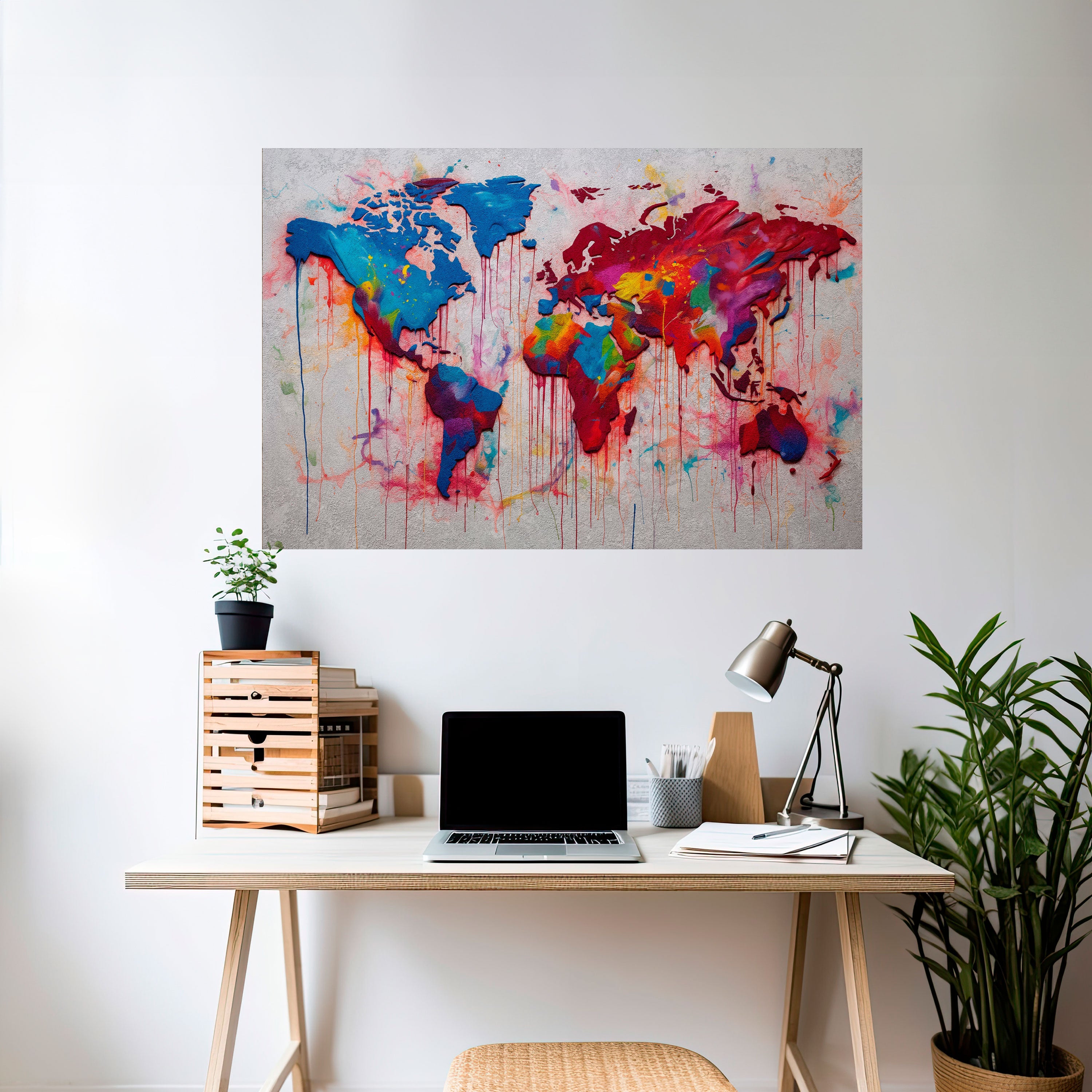 ARTISTIC ATLAS Peel and Stick Horizontal Poster