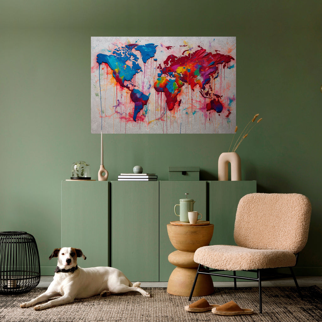 ARTISTIC ATLAS Peel and Stick Horizontal Poster