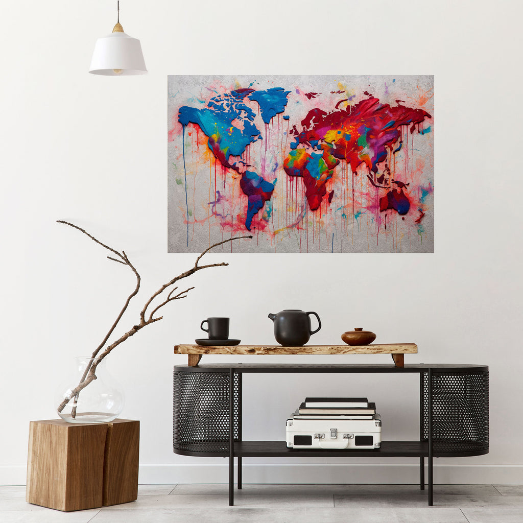 ARTISTIC ATLAS Peel and Stick Horizontal Poster