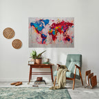 ARTISTIC ATLAS Peel and Stick Horizontal Poster