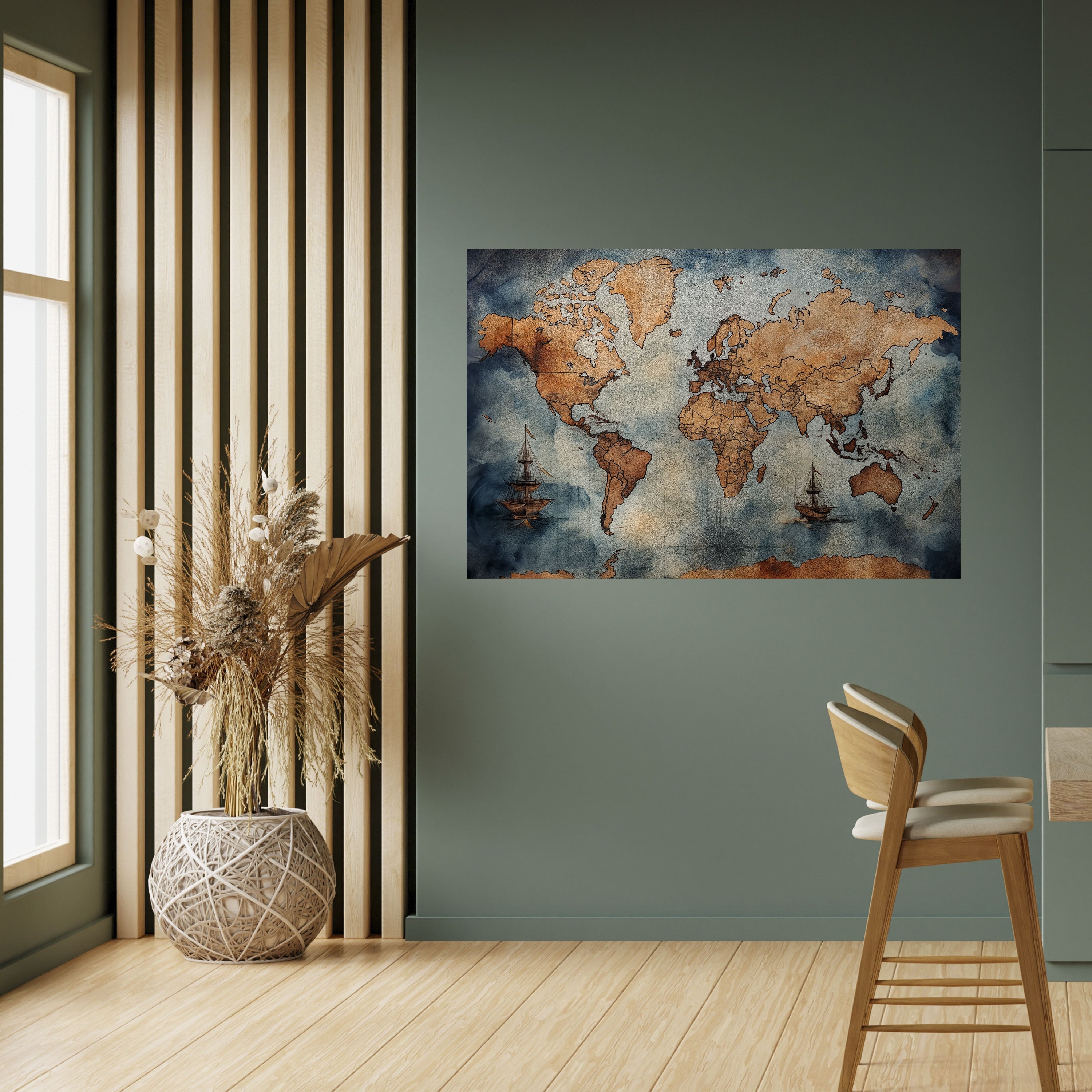 WAVES OF DISCOVERY Peel and Stick Horizontal Poster