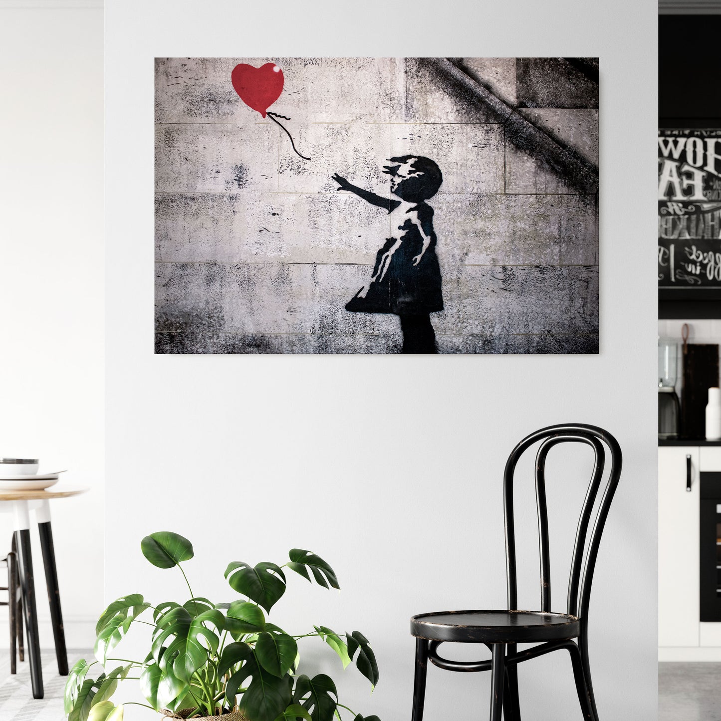 BALLON GIRL (BANKSY) Horizontal Canvas Print
