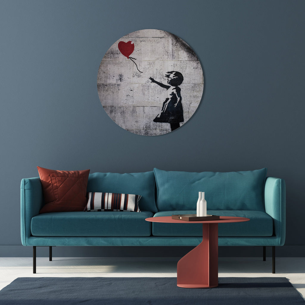 BALLON GIRL (BANKSY) Round Wall Art