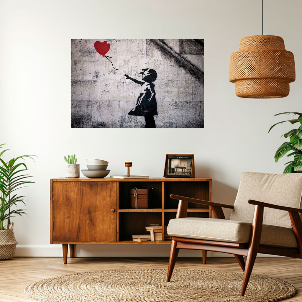 BALLON GIRL (BANKSY) Peel and Stick Horizontal Poster