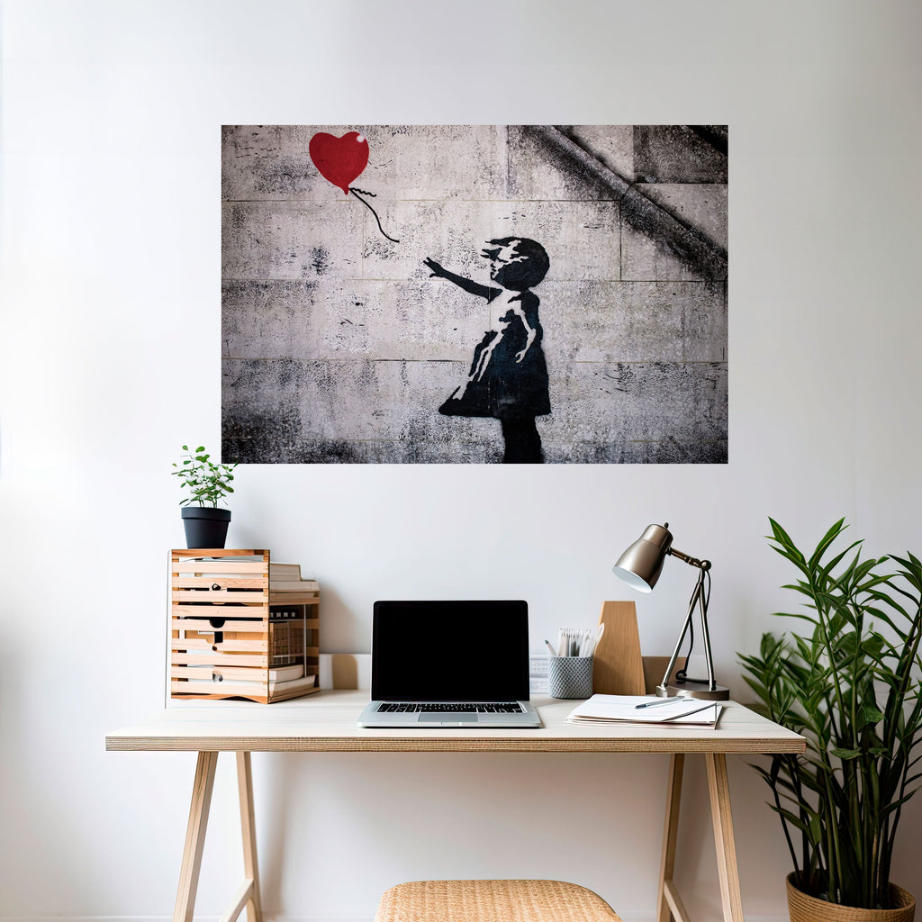 BALLON GIRL (BANKSY) Peel and Stick Horizontal Poster