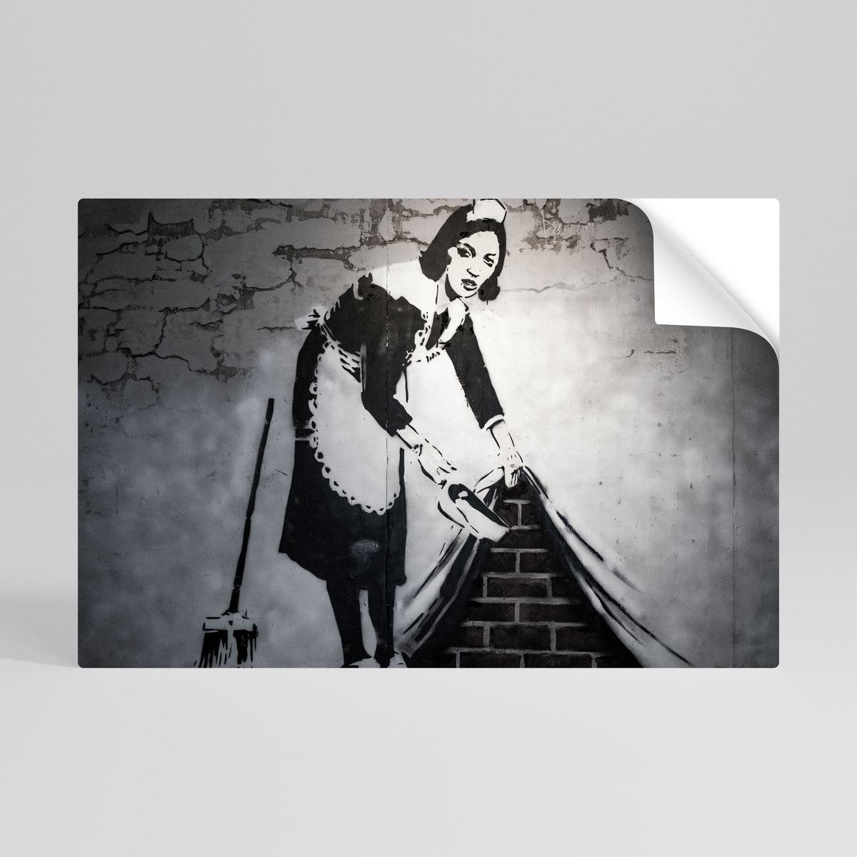 SWEEPING UNDER (BANKSY) Póster Autocolante Horizontal