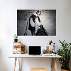 SWEEPING UNDER (BANKSY) Peel and Stick Horizontal Poster