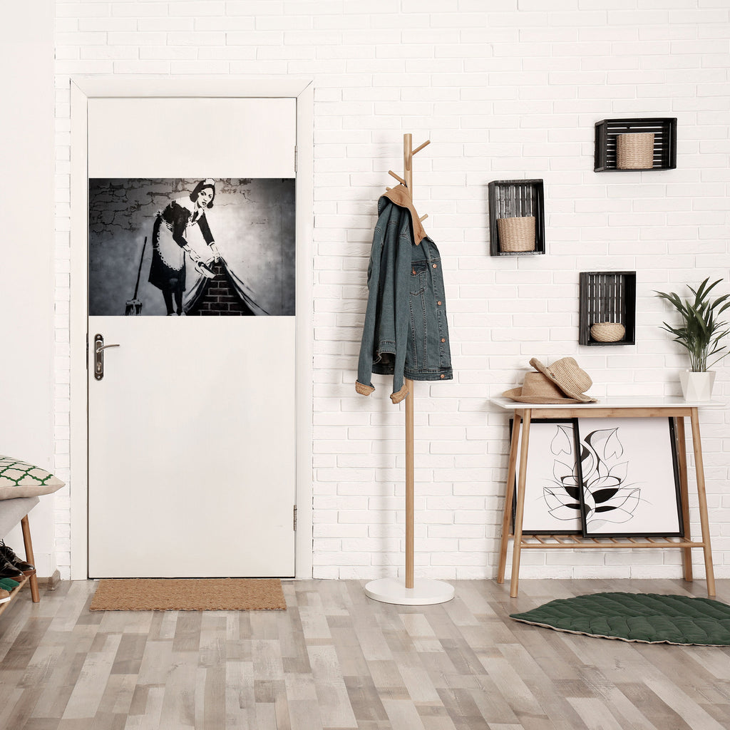 SWEEPING UNDER (BANKSY) Peel and Stick Horizontal Poster