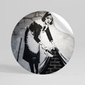 SWEEPING UNDER (BANKSY) Peel and Stick Round Sticker