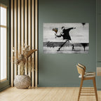 FLOWER BOMBER (BANKSY) Peel and Stick Horizontal Poster