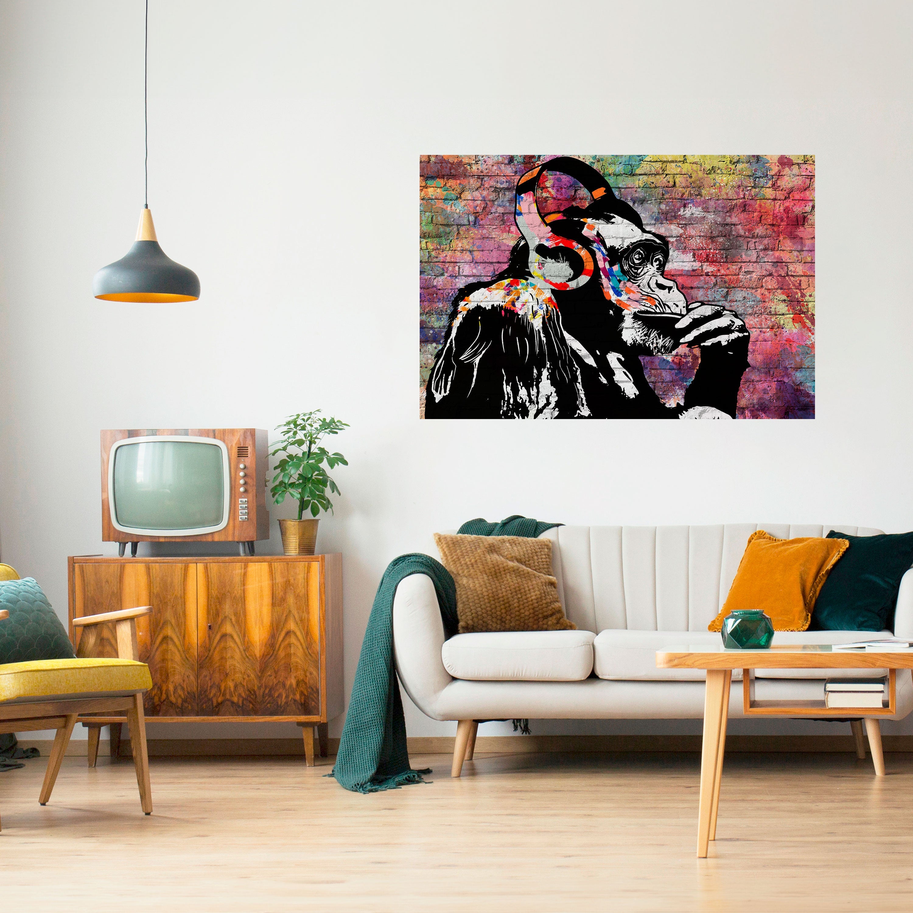 APISH LISTENER Peel and Stick Horizontal Poster