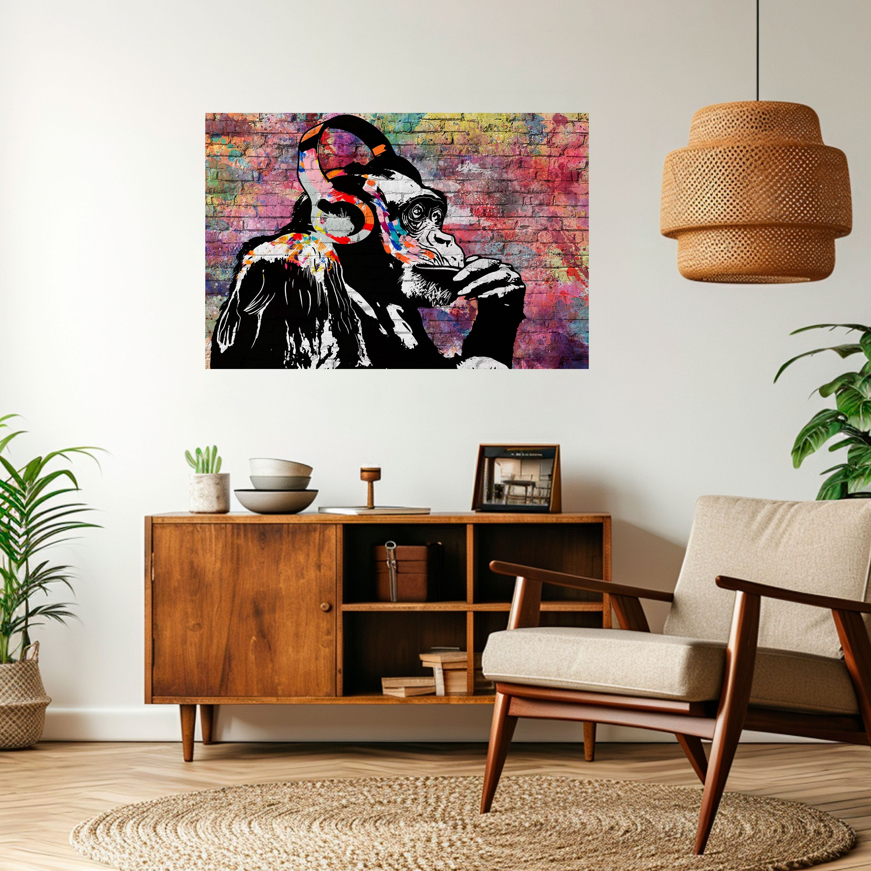 APISH LISTENER Peel and Stick Horizontal Poster