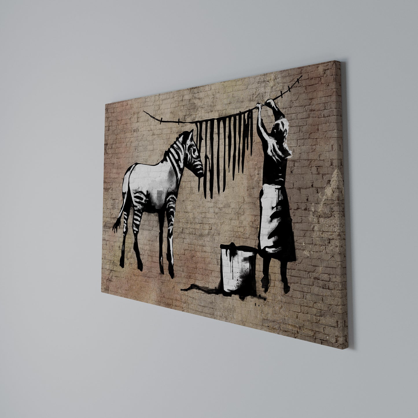 TIDY ZEBRA Horizontal Canvas Print