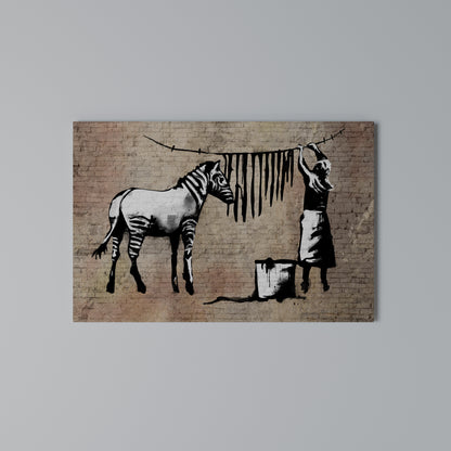 TIDY ZEBRA Horizontal Canvas Print