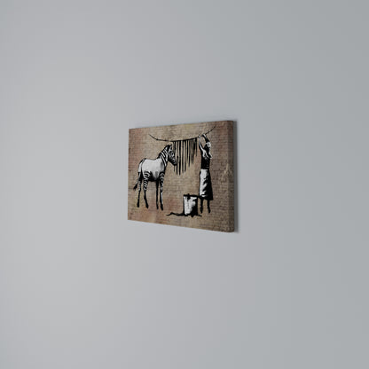 TIDY ZEBRA Horizontal Canvas Print