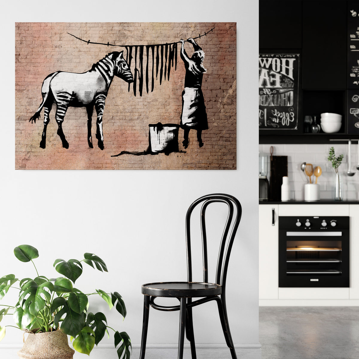 TIDY ZEBRA Horizontal Canvas Print