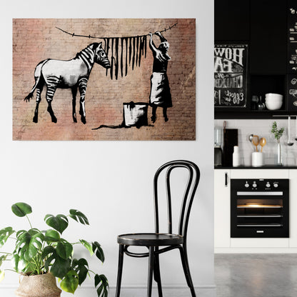 TIDY ZEBRA Horizontal Canvas Print