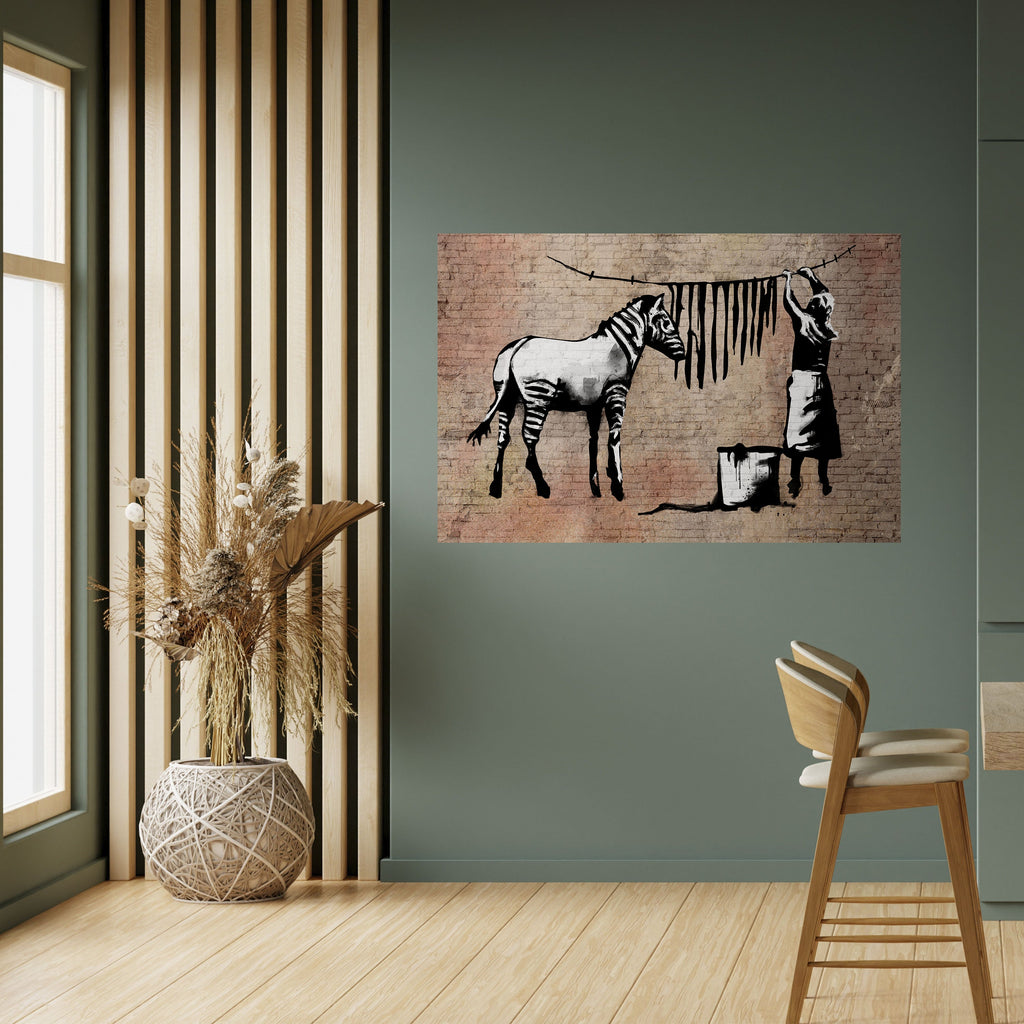 TIDY ZEBRA Peel and Stick Horizontal Poster