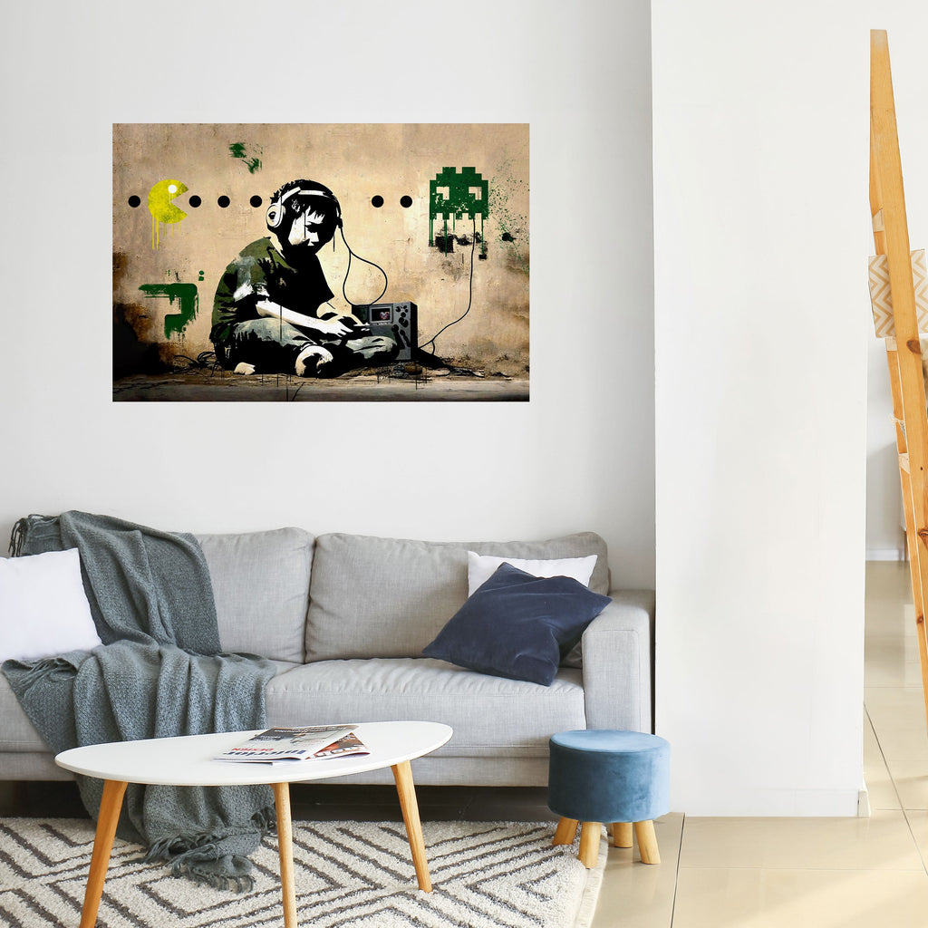 VIRTUAL RETRO REVIVAL Peel and Stick Horizontal Poster