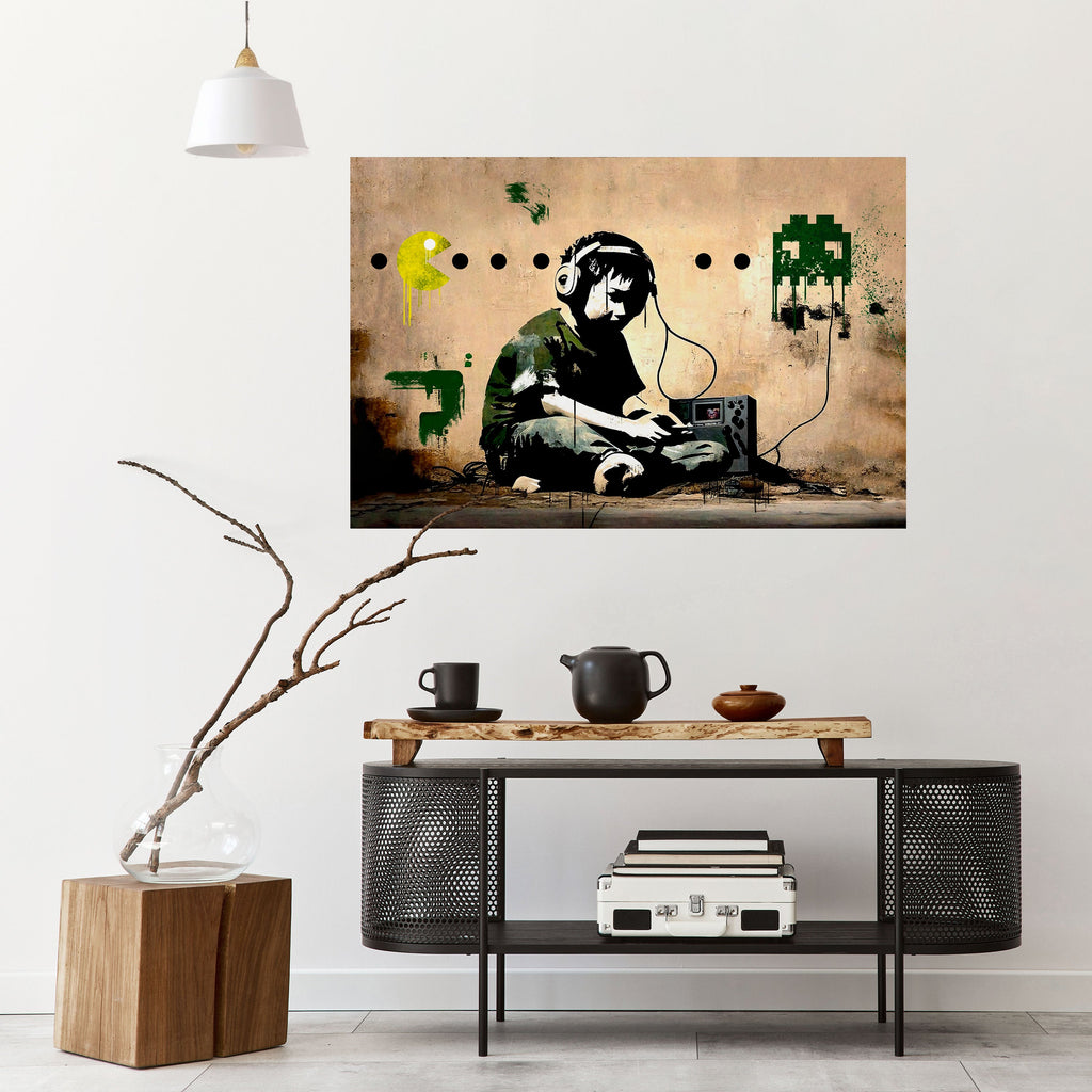 VIRTUAL RETRO REVIVAL Peel and Stick Horizontal Poster